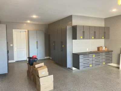 garage cabinets & countertops after transformation Frisco TX