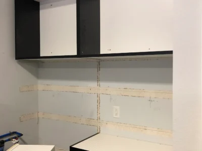 cabinets mid install upper cabinets mid install in Forth Worth garage project