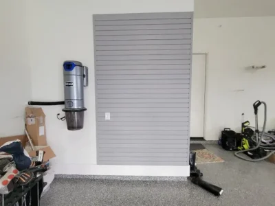 grey slatwall after garage transformation fairview tx